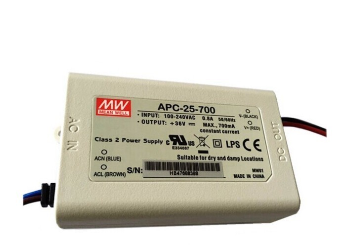 Motorista constante APC-25-700 do diodo emissor de luz da série 20w do APC da corrente da fonte de alimentação do diodo emissor de luz