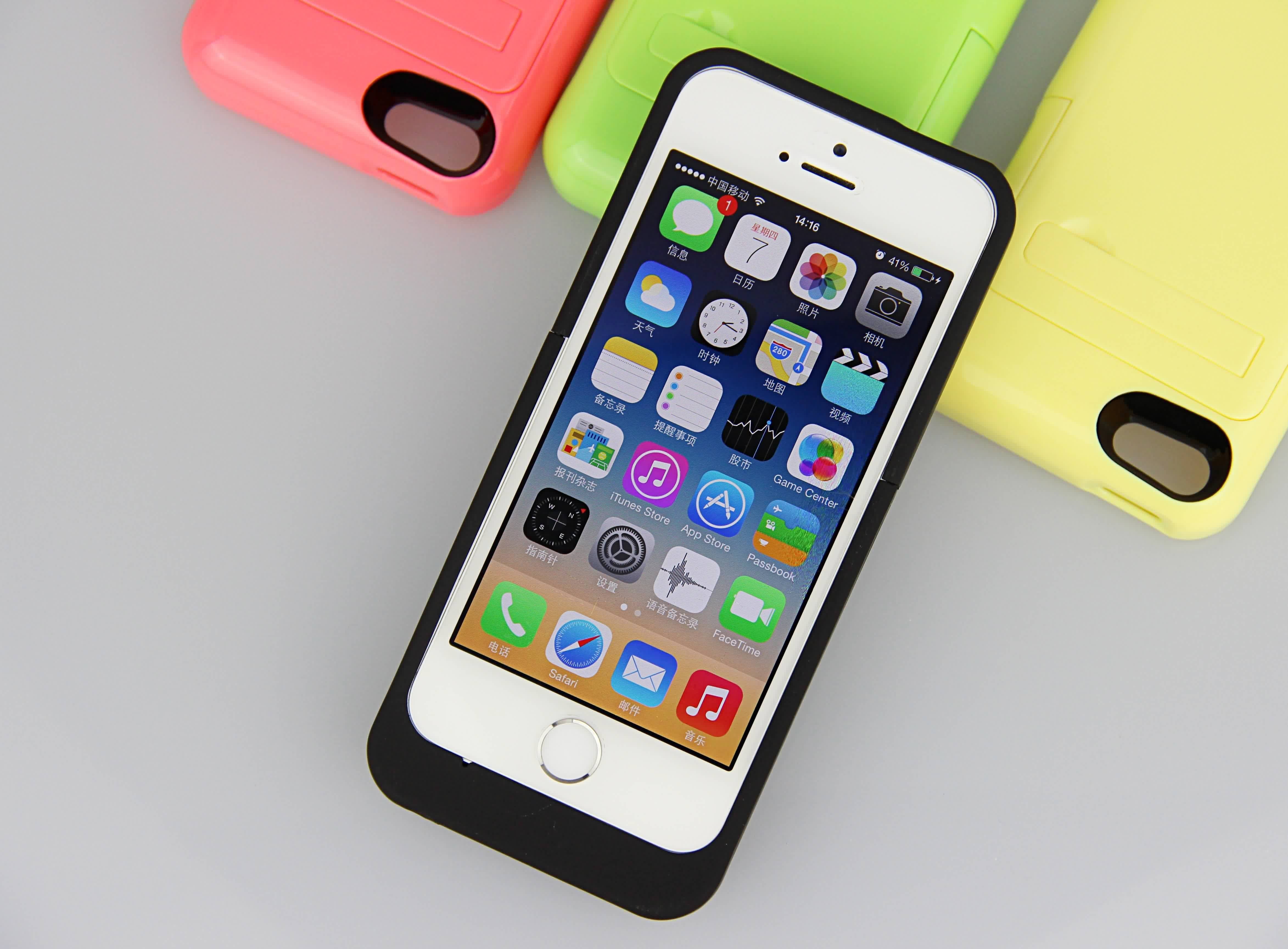 Bloco de bateria fino da caixa de bateria 2200mAh do iPhone da multi cor para o iPhone 5