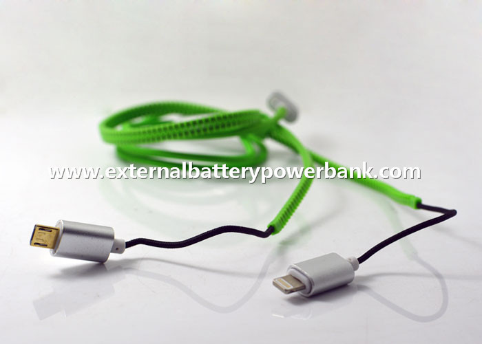 zíper de 1M que ilumina o micro cabo de transferência de dados de USB para Apple e telefones do andróide