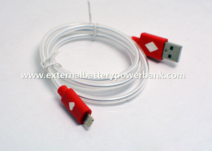 8Pin que iluminam transferência de dados de USB cabografam com luz vermelha do diodo emissor de luz para iPhone5/5s/6/6Plus