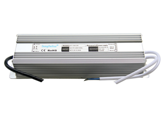 120W 5A Waterproof saída do motorista do diodo emissor de luz da C.C. 24V a única, fonte de alimentação da luz do diodo emissor de luz IP68