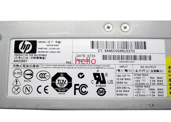 Compaq 337867-001 fontes de alimentação do servidor de 1300W HP com fã ativo