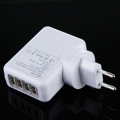 Adaptador universal da C.A. da parede do carregador do curso de USB de 4 portos para a casa, multi tomada