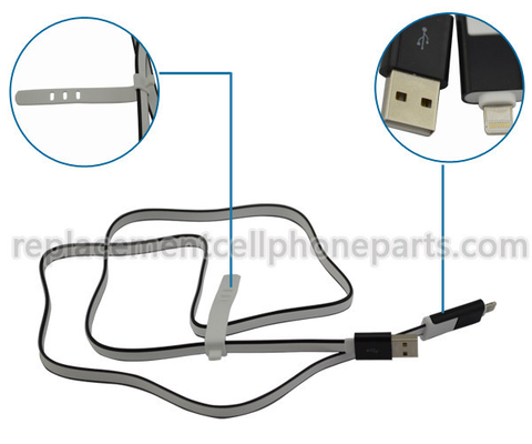 Cabo de dados original de USB do telemóvel de 1 medidor para o iPhone 5G, 5S, cabo do carregador do iPhone 6