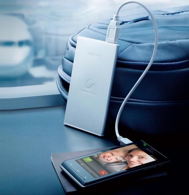 Banco portátil móvel preto do poder fonte/7000MAH da alimentação do branco 5V