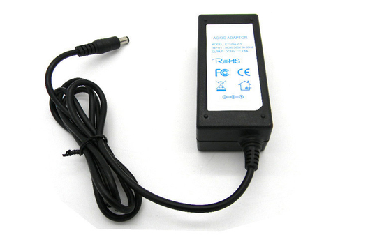curto-circuito da fonte de alimentação de DC Do Desktop de 18Volt 45W para a tomada da UE da luz do diodo emissor de luz