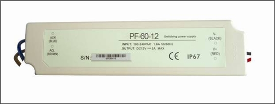 Diodo emissor de luz que ilumina 60 C.C. constante do motorista IP67 24V do diodo emissor de luz da tensão do watt, confiança alta