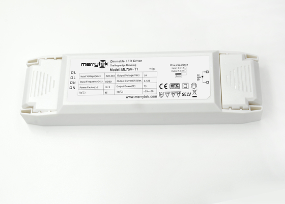 Borda de arrasto constante IP20 do motorista do diodo emissor de luz de Dimmable da tensão de um Traic de 75 watts