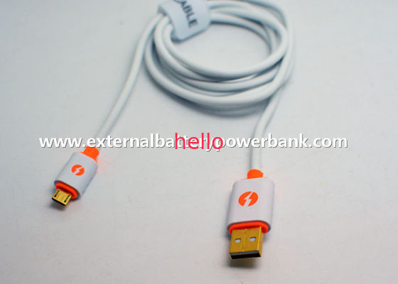 Cabo de dados branco redondo do micro USB2.0 para telefones do andróide de Samsung HTC/Blackberry