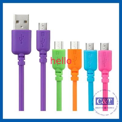 Micro Olá!-Velocidade colorida 2 in-1 do cabo de transferência de dados de Smartphone USB
