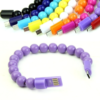 Sincronização de carregamento USB 2,0 do cabo de dados de USB do bracelete micro para Samsung