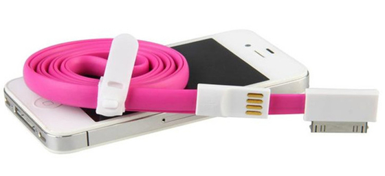 o Pin 30 1.2m magnético do cabo do carregador do iPhone 4/4S USB transfere por muito tempo o fio