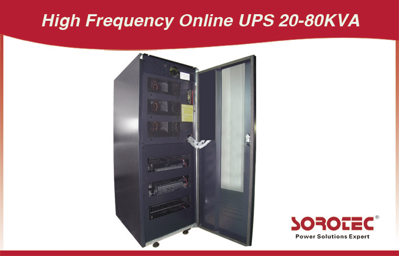 20 - 80 KVA Three - phase 4 linha, fonte de alimentação ininterrupta, UPS online de alta freqüência