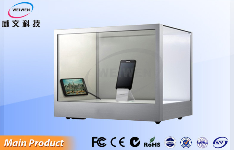 Máquina infravermelha personalizada da propaganda do toque do Desktop transparente da exposição do LCD