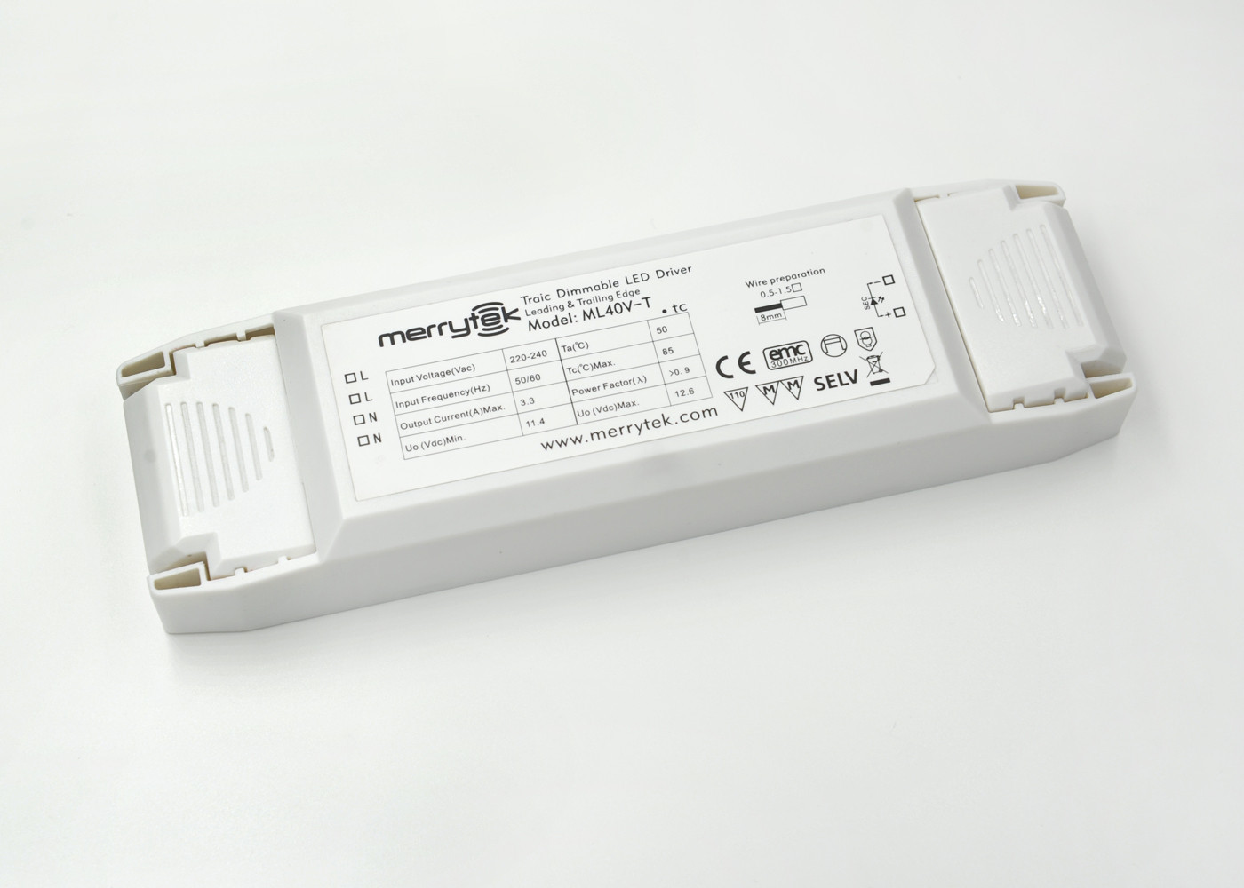 Motorista constante 12Vdc 50Hz/60Hz do diodo emissor de luz de Dimmable da tensão do cerco