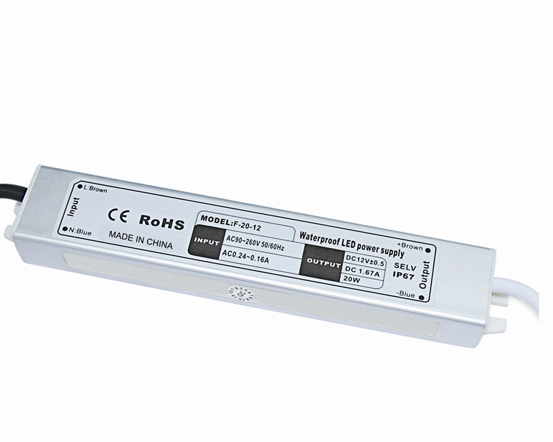 A C.A. 110-264V 20W da C.C. 12/24V Waterproof o motorista do diodo emissor de luz para a exposição do LCD