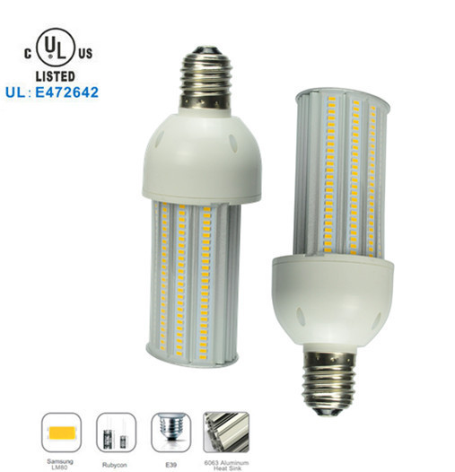 O diodo emissor de luz Wallpack 110lm/w do poder superior 36w, IP65 exterior Waterproof o bulbo de lâmpada conduzido do milho
